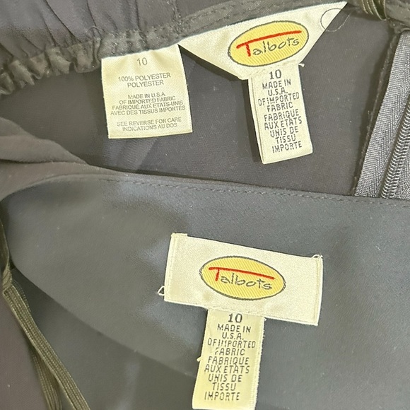 Vintage 1990’s Talbots 2 piece navy wide leg pantsuit faux wrap USA size 10 - Picture 10 of 10